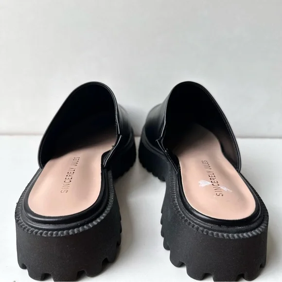 Sincerely Jules Womens Bolt Black Platform Chunky Clog Mule 90's Style Shoe  10M - Picture 11 of 15